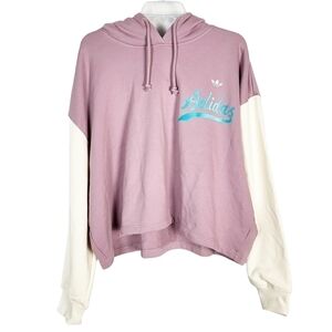 ADIDAS Originals Modern B-Ball Hoodie Crop logo play cropped NWT